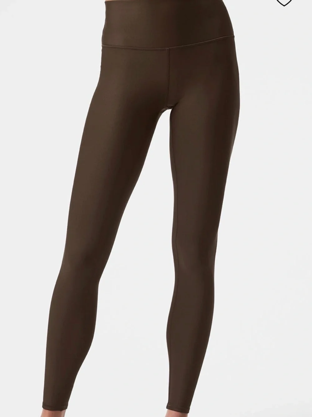 ALO Yoga High-Waist Leggings in Dark Brown espresso 7/8 S